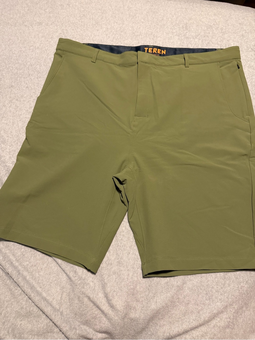Olive Green Hybrid Shorts — Lightweight Men's Active Wear